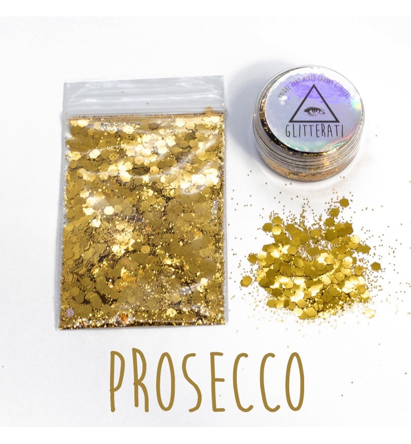 Prosecco - Bag - Chunky Mixed Festival Glitter For Face / Body or Hair